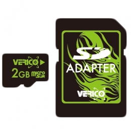 Verico 2GB MicroSD 記憶卡(附SD轉接卡)