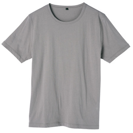 [MUJI 無印良品]男棉素色短袖T恤灰色XL