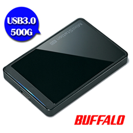 Buffalo USB3.0 PCT500G鏡面隨身硬碟