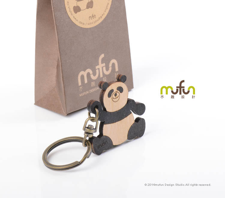 mufun 木惜熊系列餅乾鑰匙圈-大熊貓