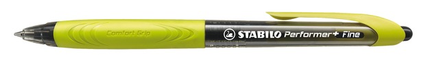STABILO 德國天鵝牌 Performer+ 表演家系列 超滑順 原子筆(F)0.7mm黑筆/深綠