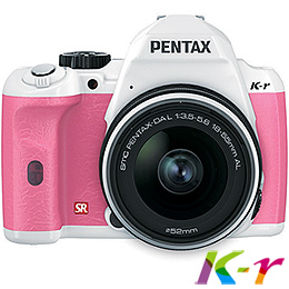 PENTAX K-r+18-55L白色單鏡組+粉紅色握把(公司貨)+Alice相機包+遙控器+8G+原電