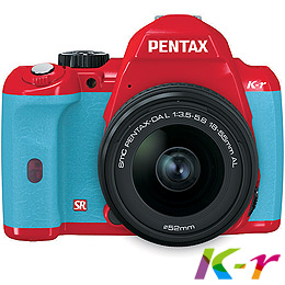 PENTAX K-r+18-55L紅色單鏡組+水藍色握把(公司貨)+Alice相機包+遙控器+8G+原電