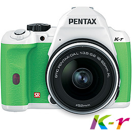 PENTAX K-r+18-55L白色單鏡組+綠色握把(公司貨)+Alice相機包+遙控器+8G+原電