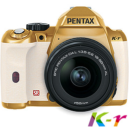 PENTAX K-r+18-55L金色單鏡組+白色握把(公司貨)+Alice相機包+遙控器+8G+原電
