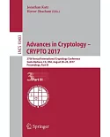 Advances in Cryptology – Crypto 2017: 37th Annual International Cryptology Conference, Santa Barbara, Ca, USA, August 20–24, 201