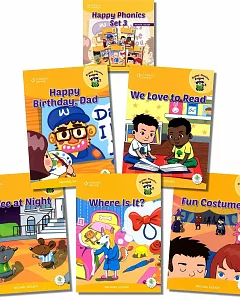 Happy Phonics Set 3 (5 Books + Audio CD/1片)(1/e)