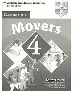 Cambridge Young Learners English Tests Movers 4 Answer Booklet: Examination Papers from the University of Cambridge Esol Examina