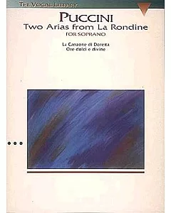 Puccini Two Arias from La Rondine: The Vocal Library