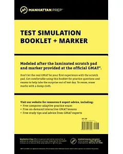 Manhattan GMAT Test Simulation Booklet