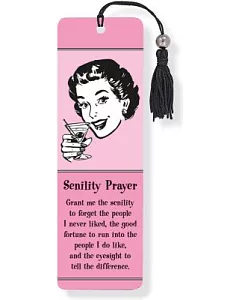 Senility Prayer Beaded Bookmark