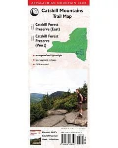 Catskill Mountains Trail Map: Catskill Forest Preserve (East) / Catskill Forest Preserve (West)