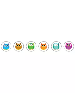 Colorful Owls Chart Seals