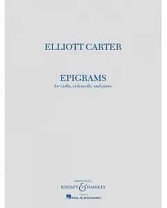 Epigrams: For Violin, Violoncello, and Piano Playing Score