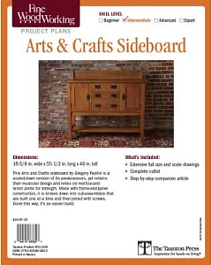 Fine Woodworking’s Arts & Crafts Sideboard Plan: Intermediate Skill Level