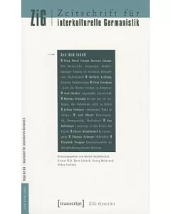 Zeitschrift Für Interkulturelle Germanistik Journal of Intercultural German Studies: 6, Jahrgang, 2015, Heft 1