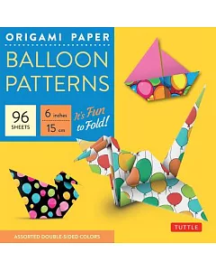 Origami Paper Balloon Patterns, 96 Sheets