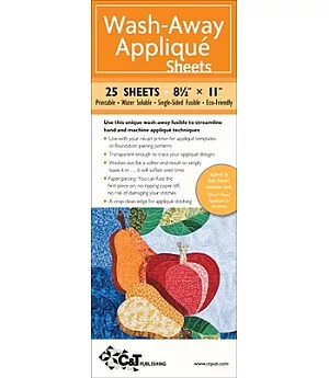 Wash-Away Applique Sheets: Printable; Water Soluble; Single Sided; Fusible; Eco-friendly