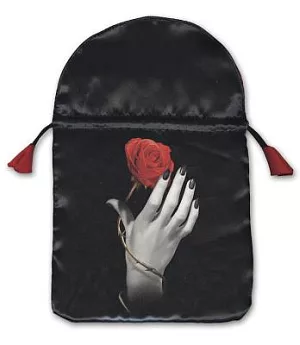 Rose in Hand Satin Tarot Bag