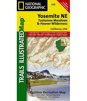 National Geographic Trails Illustrated Map Yosemite Ne, Tuolumne Meadows & Hoover Wilderness California, USA