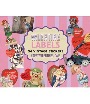 Valentine Labels: 30 Vintage Stickers