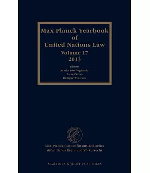 Max Planck Yearbook of United Nations Law 2013