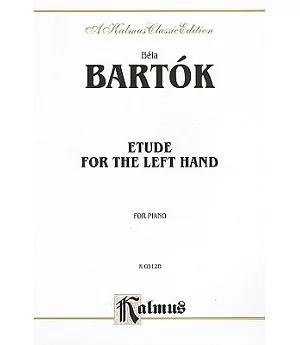 Etude for Left Hand: Kalmus Edition