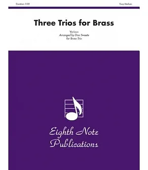 Three Trios for Brass: Score & Parts