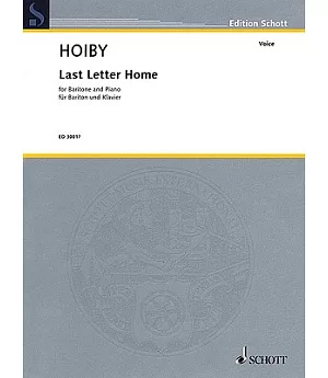 Last Letter Home: Solo Version for Baritone and Piano