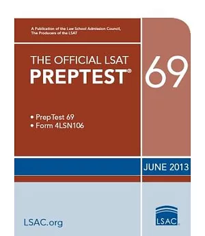 The Official LSAT Preptest 69: June 2013 Lsat