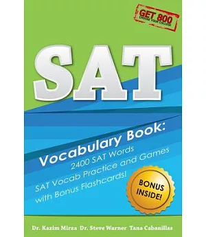 SAT Vocabulary Book: 2400 ATWords, SAT Vocab Practice and Games with Bonus Flash Cards