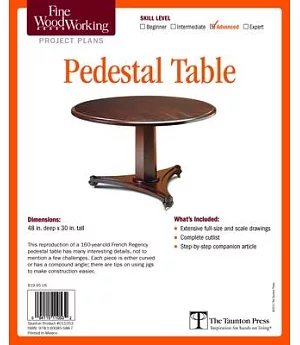 Fine Woodworking’s Pedestal Table Plan