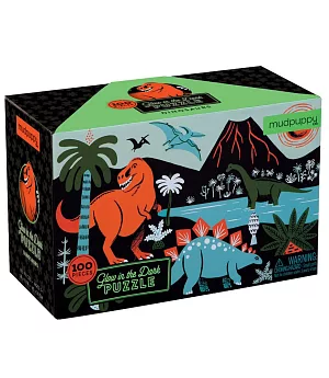 Dinosaurs Glow-in-the-Dark Puzzle: 100 Pieces