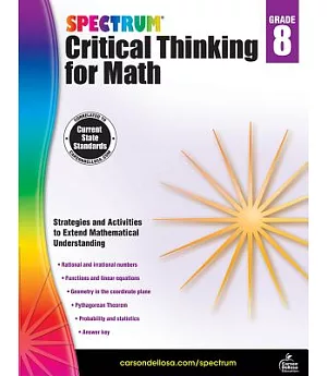 Spectrum Critical Thinking for Math, Grade 8