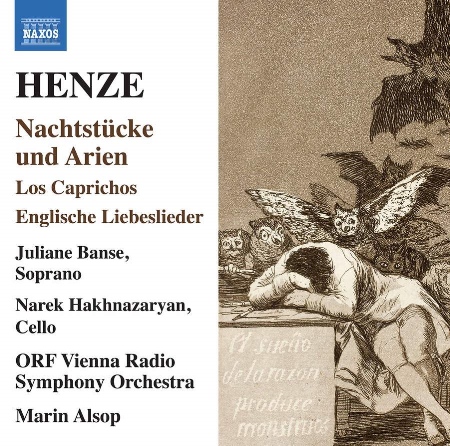 亨策: 夜曲與詠嘆調,洛斯·卡普里科斯,英文情歌 / 班絲 (女高音) / 哈赫納扎爾揚 (大提琴) / 阿爾索普 (指揮) / ORF維也納廣播交響樂團