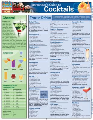 Bartender’s Guide to Cocktails Quick Reference Guide