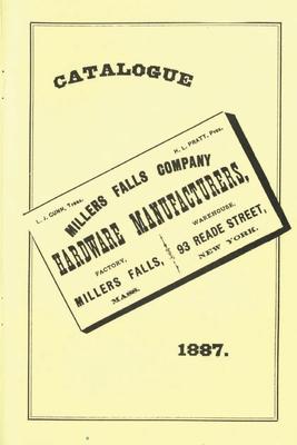 Millers Falls Co. 1887 Catalog