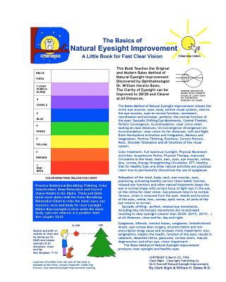 The Basics of Natural Eyesight Improvement: A Little Book for Fast, Clear Vision