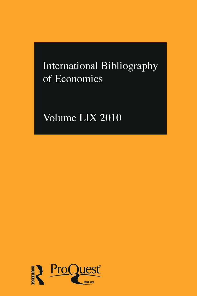 International Bibliography of Economics 2010