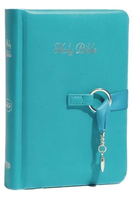 The Holy Bible: New King James Version, Blue Leathersoft, Simply Charming