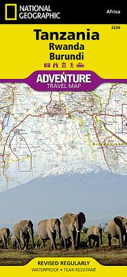 National Geographic Tanzania, Rwanda, Burundi: Travel Maps International Adventure Map