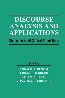 Discourse Analysis and Applications: Studies in Adult Clinical Populations