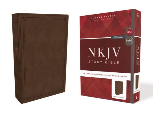 NKJV Study Bible, Imitation Leather, Brown, Red Letter Edition, Comfort Print: The Complete Resource for Studying God’s Word