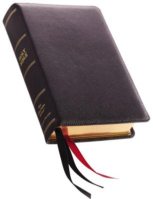 NKJV, Single-Column Reference Bible, Premium Leather, Black, Sterling Edition, Comfort Print