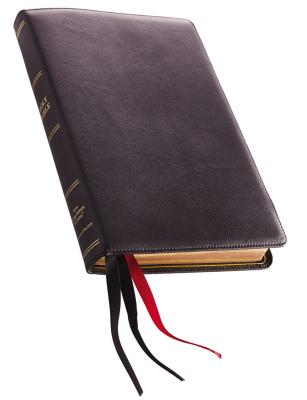 NKJV, Thinline Reference Bible, Large Print, Premium Leather, Black, Sterling Edition, Comfort Print