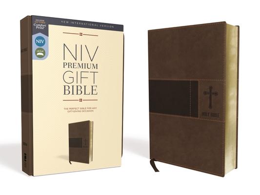 Holy Bible: New International Version, Premium Gift, Brown, Leathersoft, Red Letter Edition