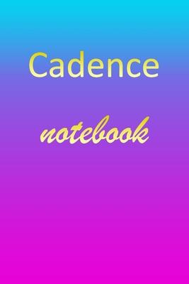 Cadence: Blank Notebook - Wide Ruled Lined Paper Notepad - Writing Pad Practice Journal - Custom Personalized First Name Initia