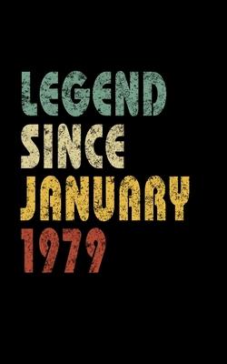 Legend Since January 1979: Retro Birthday Gift Notebook With Lined College Ruled Paper. Funny Quote Sayings 5 x 8 Notepad Journal For Taking Note