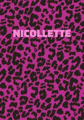 Nicollette: Personalized Pink Leopard Print Notebook (Animal Skin Pattern). College Ruled (Lined) Journal for Notes, Diary, Journa