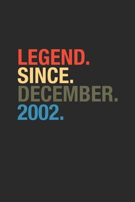 Legend Since December 2002: Blank Lined Notebook - Journal for 17 years old Birthday Gift Idea